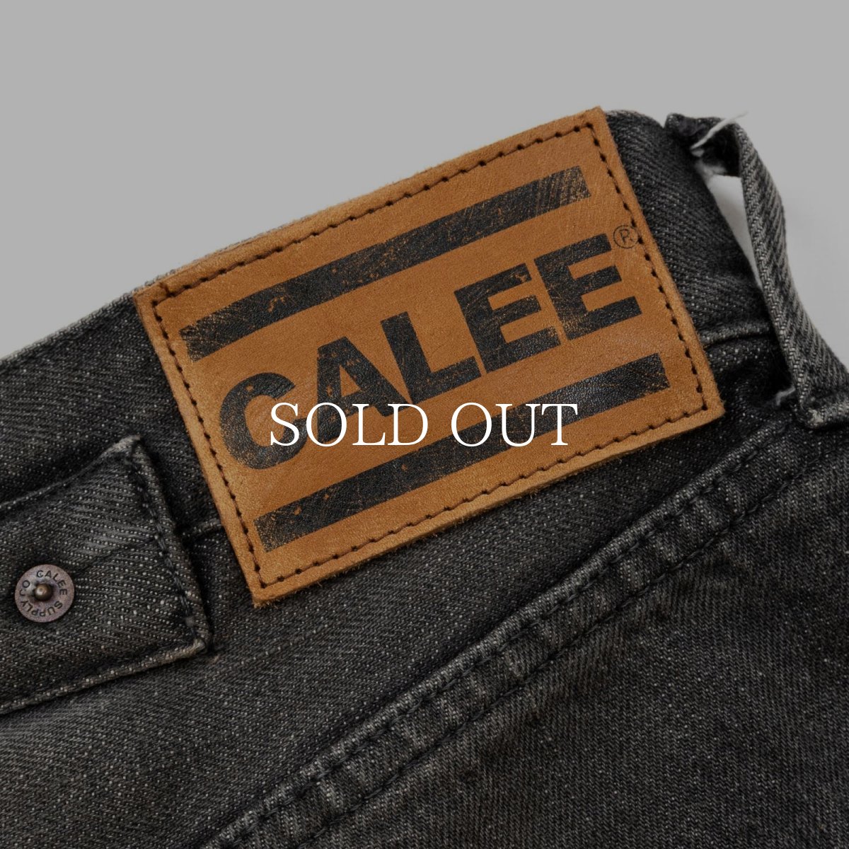 画像8: CALEE  VINTAGE REPRODUCT DENIM PANTS ＜USED BLACK＞ (8)