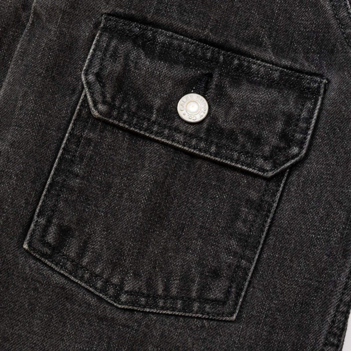 画像6: CALEE  1st TYPE DENIM JACKET ＜USED BLACK＞ (6)