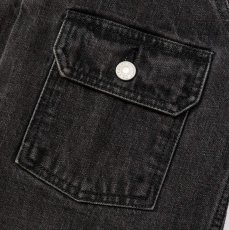 画像6: CALEE  1st TYPE DENIM JACKET ＜USED BLACK＞ (6)