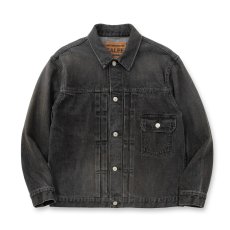画像1: CALEE  1st TYPE DENIM JACKET ＜USED BLACK＞ (1)