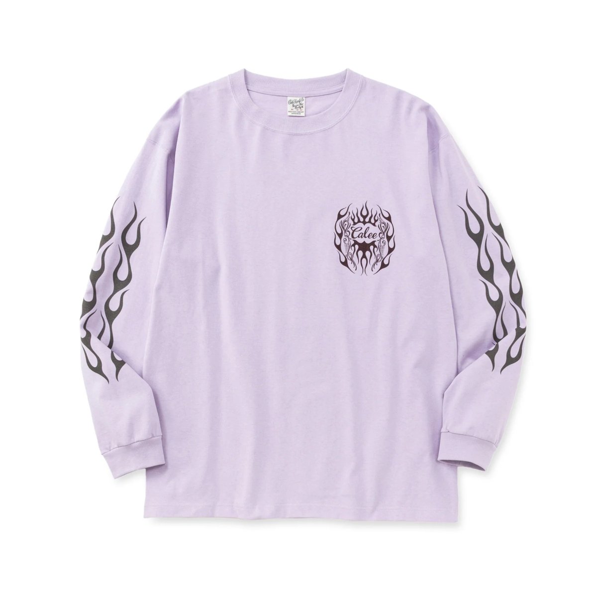画像10: CALEE  VINTAGE TYPE FLAME LOGO PINSTRIPING L/ S TEE ＜NATURALLY PAINT DESIGN＞ (10)