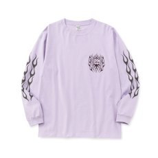 画像10: CALEE  VINTAGE TYPE FLAME LOGO PINSTRIPING L/ S TEE ＜NATURALLY PAINT DESIGN＞ (10)