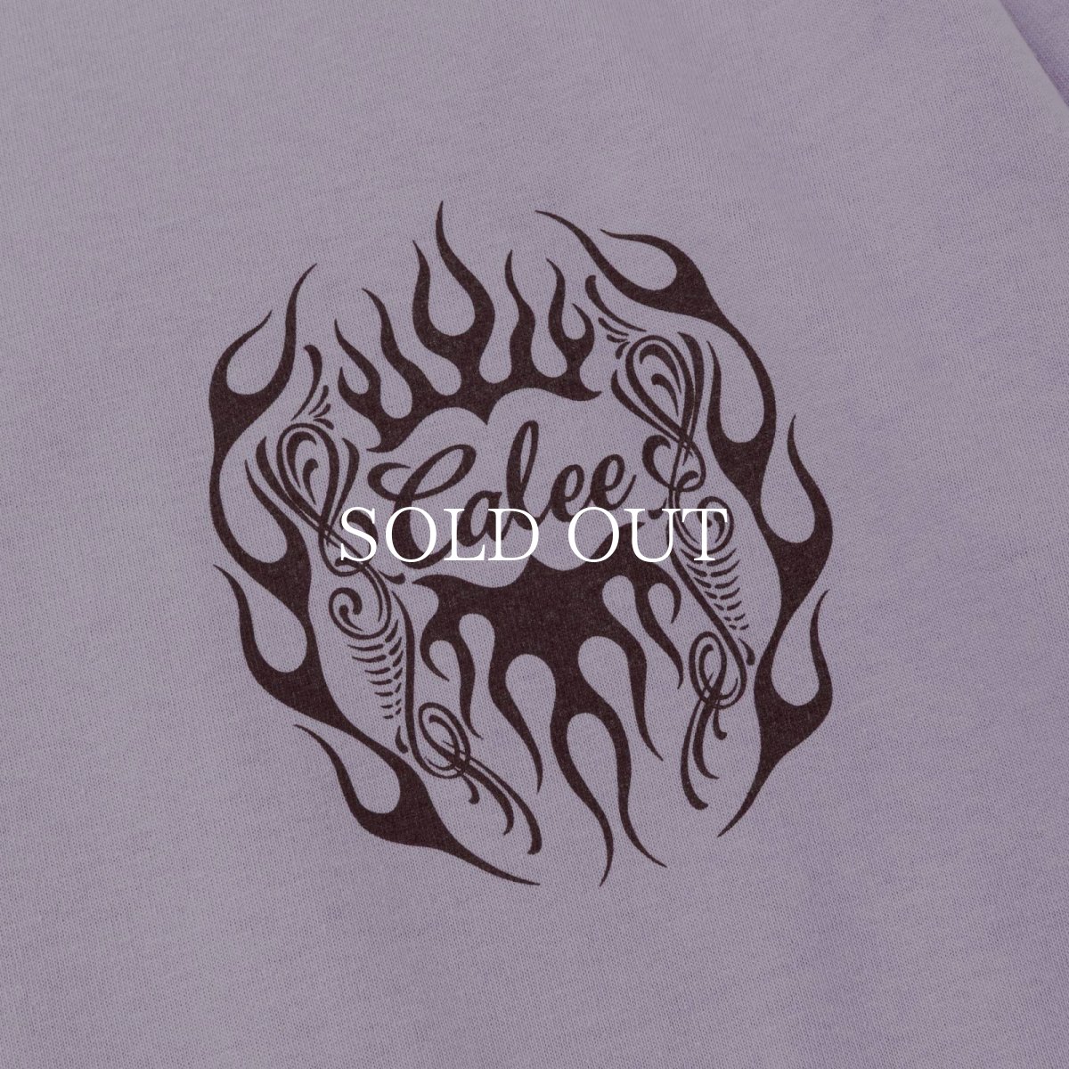 画像13: CALEE  VINTAGE TYPE FLAME LOGO PINSTRIPING L/ S TEE ＜NATURALLY PAINT DESIGN＞ (13)