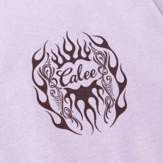 画像13: CALEE  VINTAGE TYPE FLAME LOGO PINSTRIPING L/ S TEE ＜NATURALLY PAINT DESIGN＞ (13)