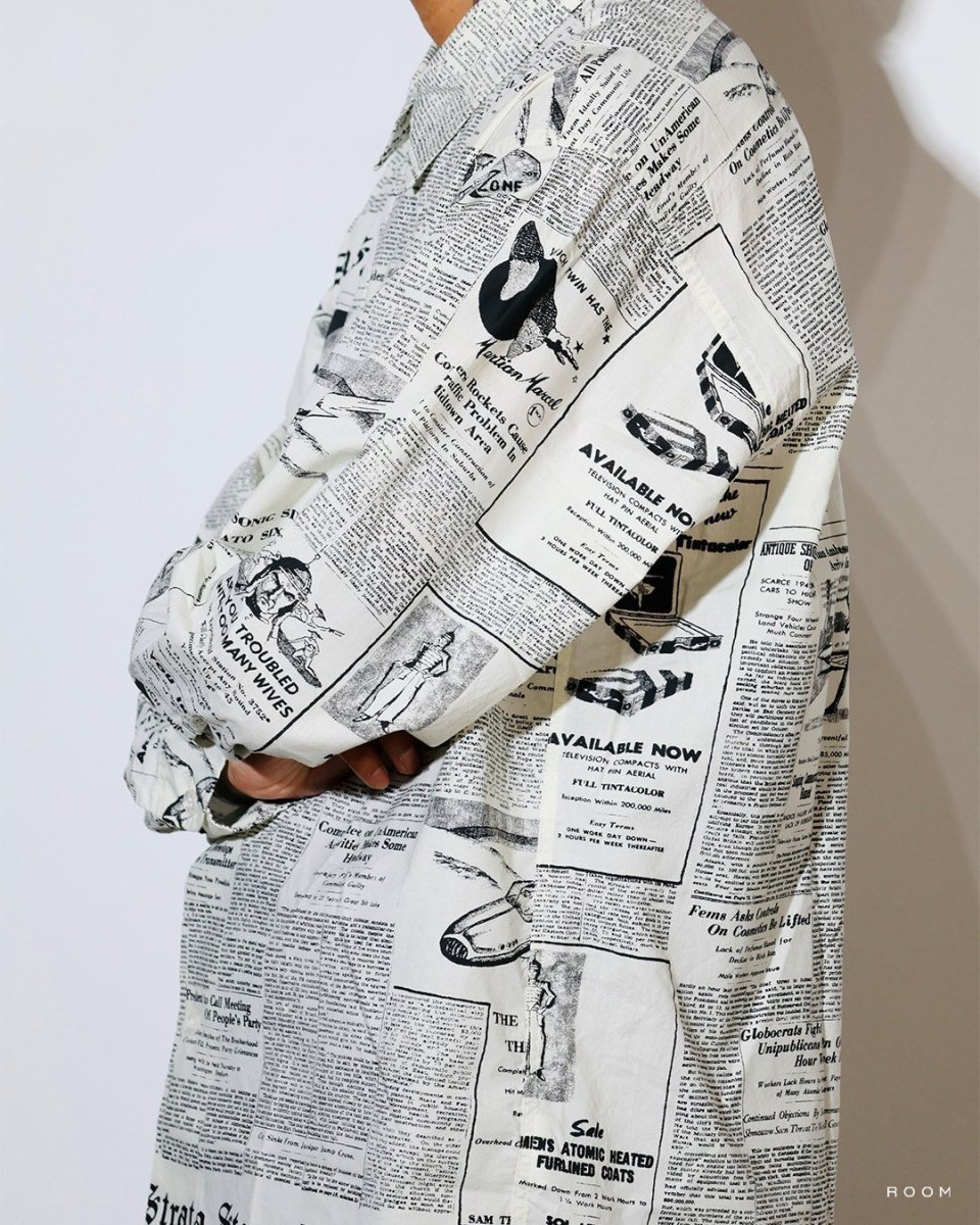画像4: MASSES  NEWS PAIPER SHIRT (4)