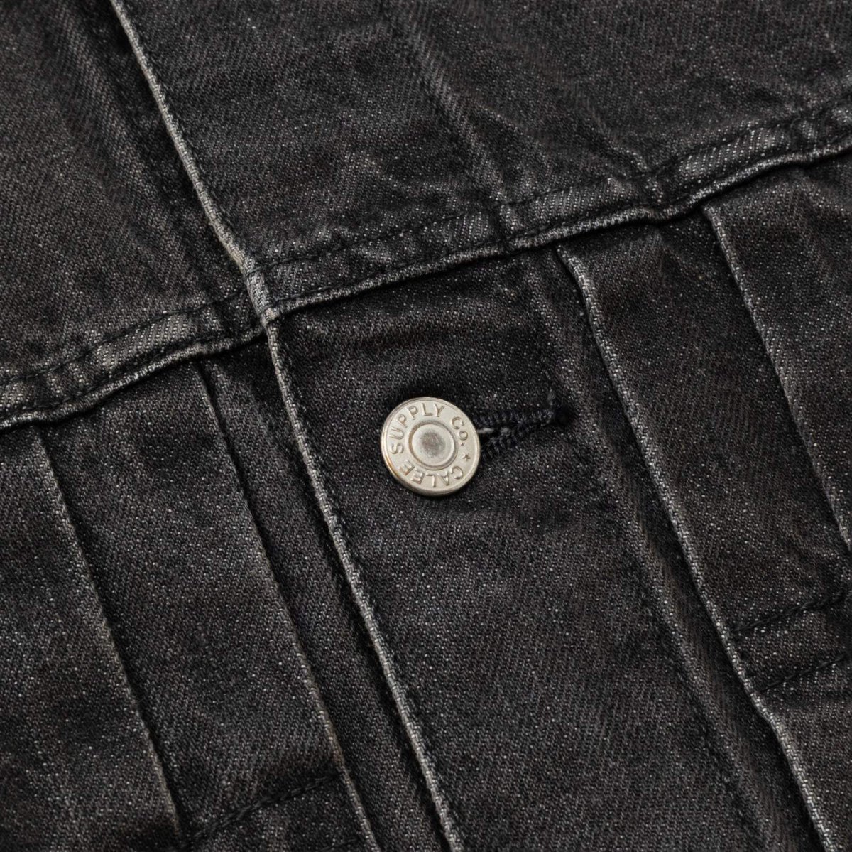 画像4: CALEE  1st TYPE DENIM JACKET ＜USED BLACK＞ (4)