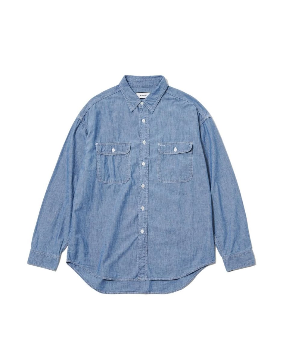画像1: MASSES  CHAMBRAY SHIRT (1)