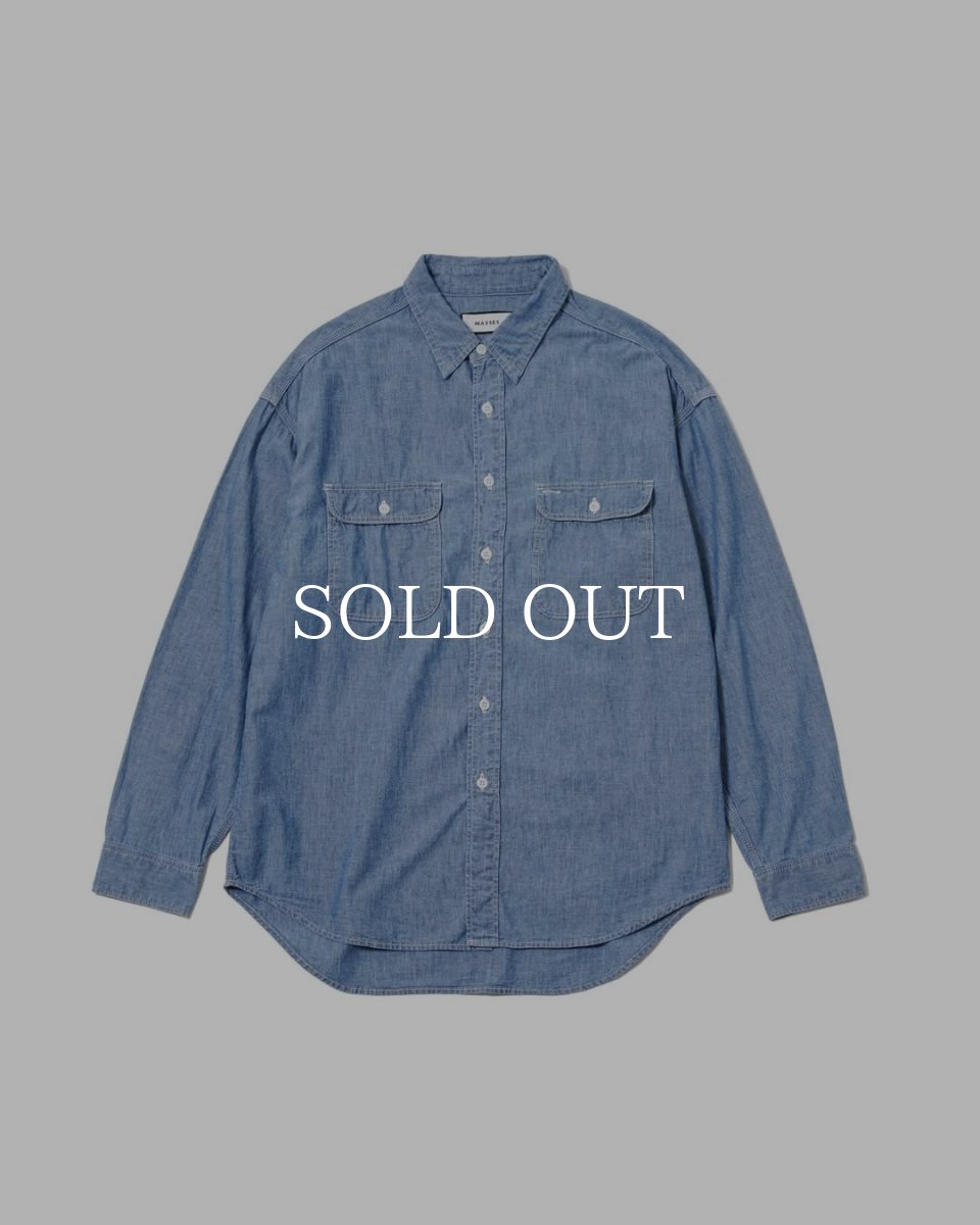 画像1: MASSES  CHAMBRAY SHIRT (1)