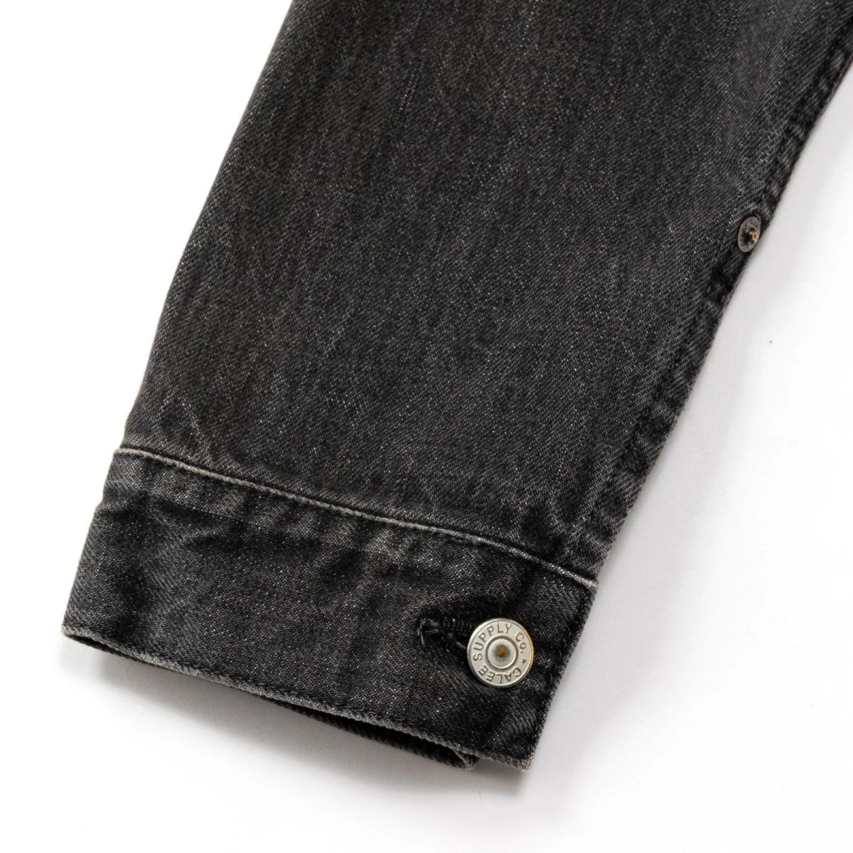 画像7: CALEE  1st TYPE DENIM JACKET ＜USED BLACK＞ (7)