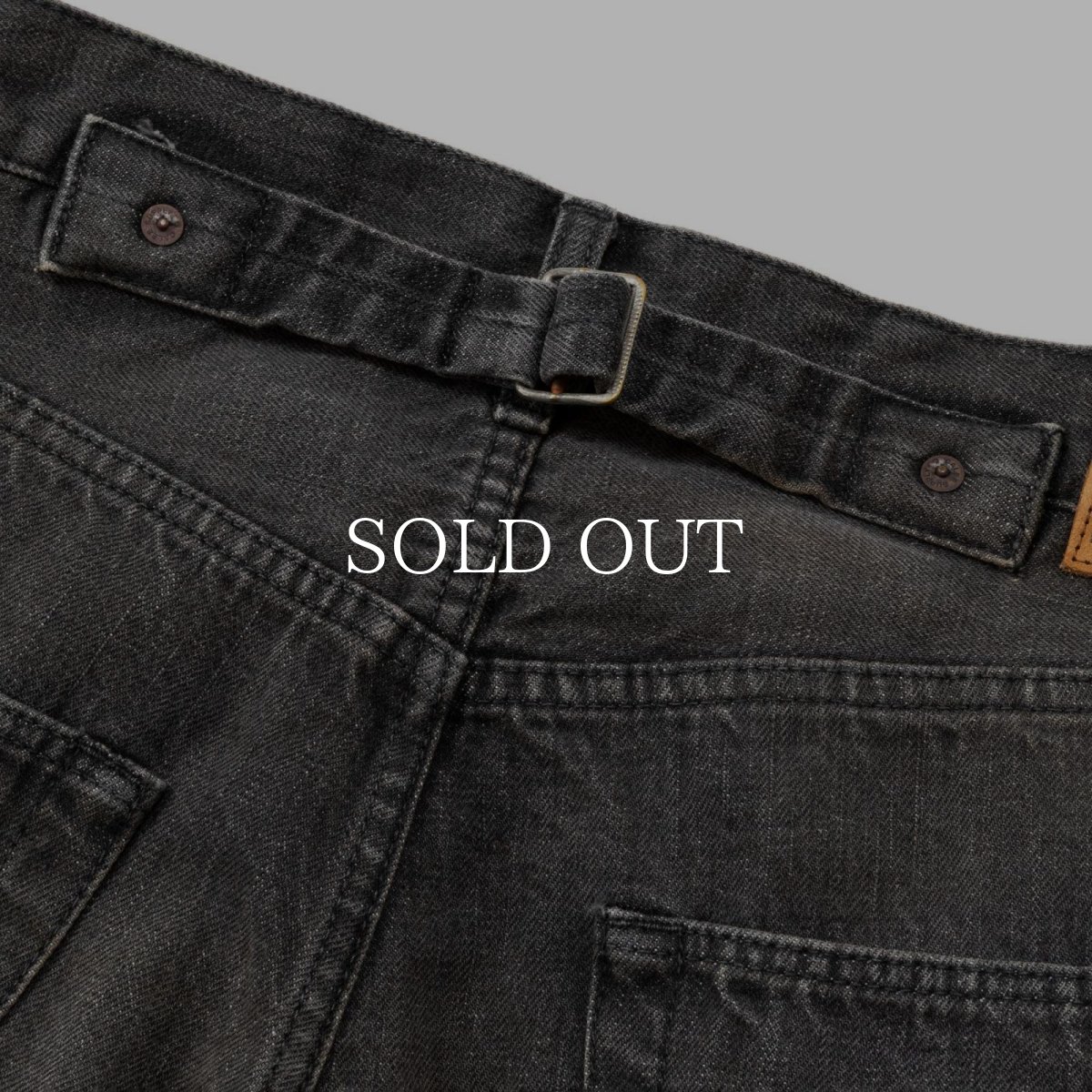 画像7: CALEE  VINTAGE REPRODUCT DENIM PANTS ＜USED BLACK＞ (7)