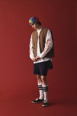 画像18: CALEE  VINTAGE TYPE FLAME LOGO PINSTRIPING L/ S TEE ＜NATURALLY PAINT DESIGN＞ (18)