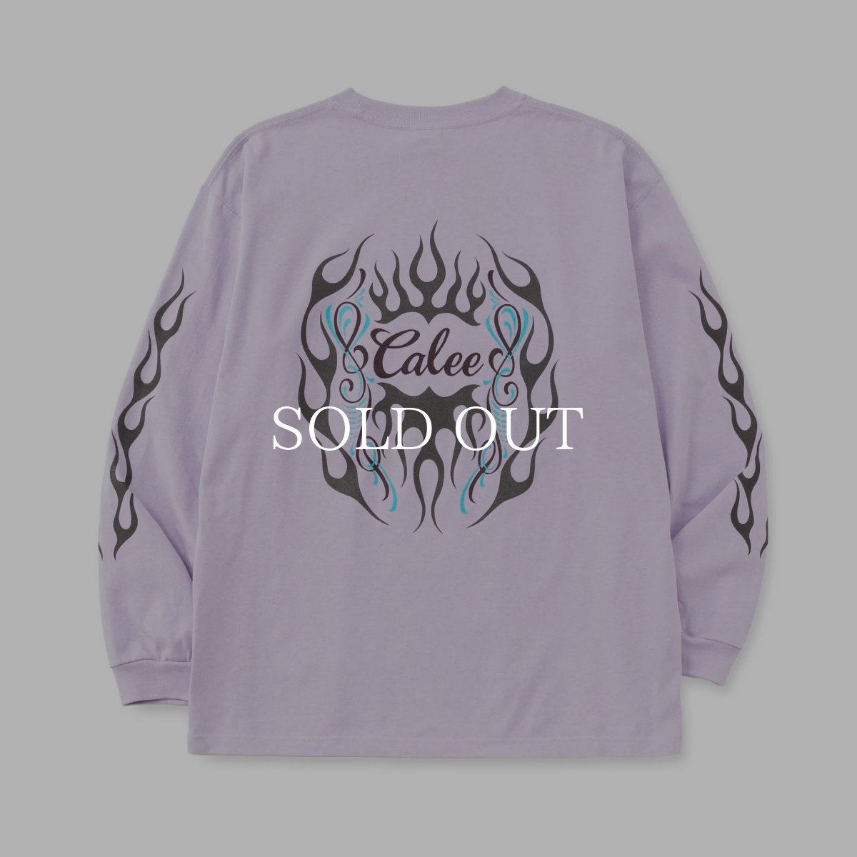 画像11: CALEE  VINTAGE TYPE FLAME LOGO PINSTRIPING L/ S TEE ＜NATURALLY PAINT DESIGN＞ (11)