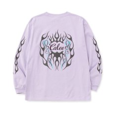 画像11: CALEE  VINTAGE TYPE FLAME LOGO PINSTRIPING L/ S TEE ＜NATURALLY PAINT DESIGN＞ (11)