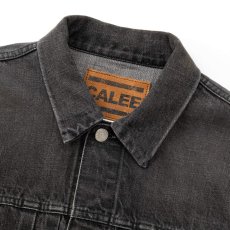 画像3: CALEE  1st TYPE DENIM JACKET ＜USED BLACK＞ (3)