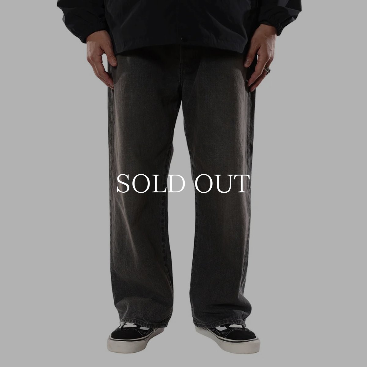 画像9: CALEE  VINTAGE REPRODUCT DENIM PANTS ＜USED BLACK＞ (9)