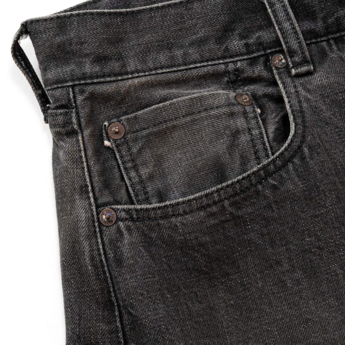 画像4: CALEE  VINTAGE REPRODUCT DENIM PANTS ＜USED BLACK＞ (4)