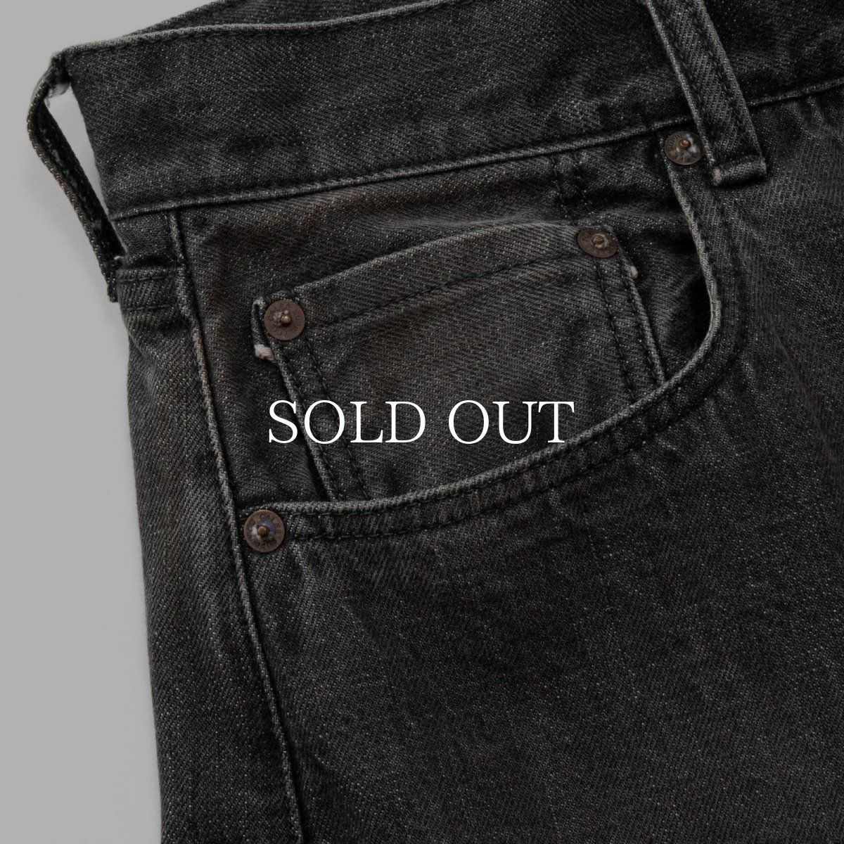 画像4: CALEE  VINTAGE REPRODUCT DENIM PANTS ＜USED BLACK＞ (4)