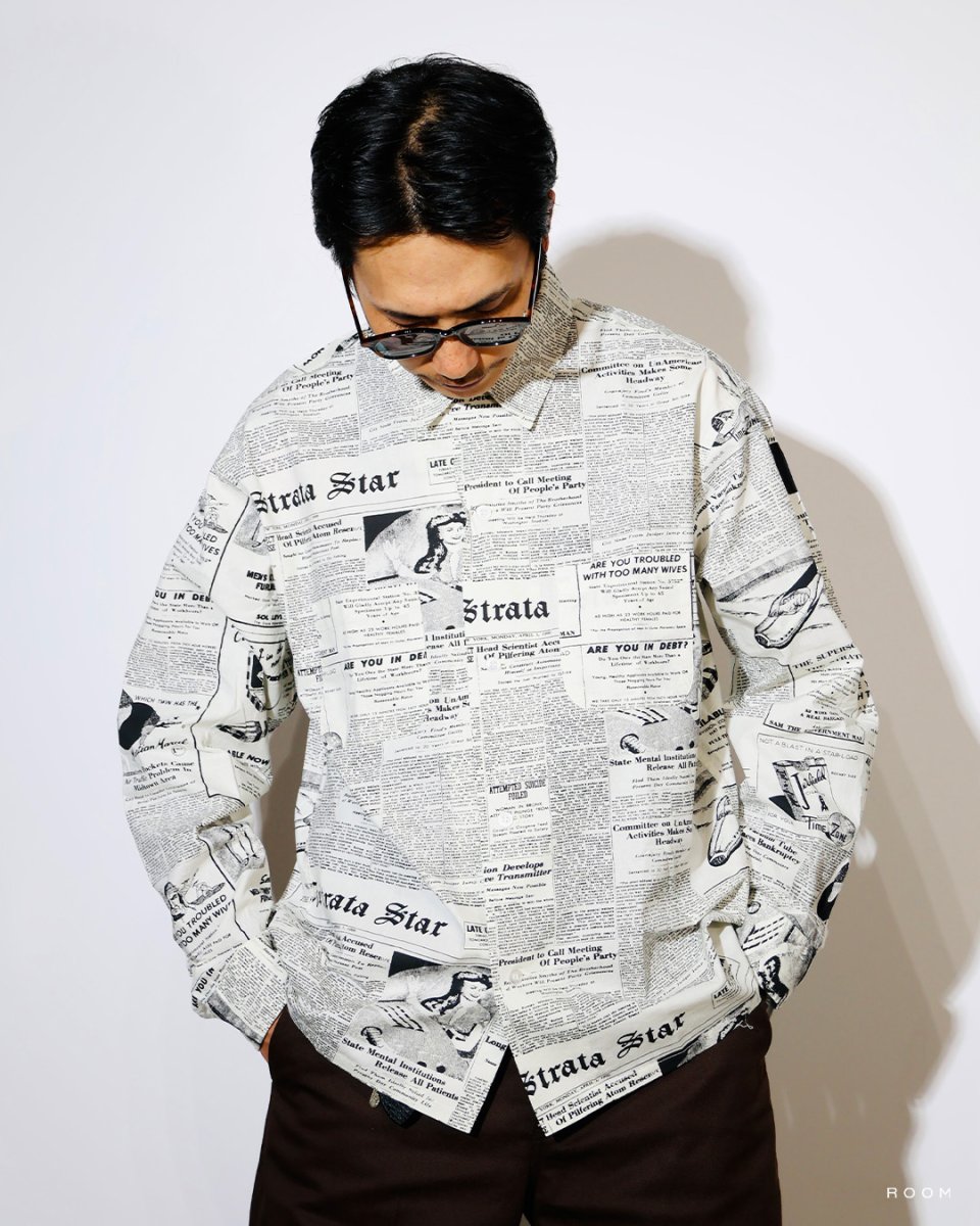 画像3: MASSES  NEWS PAIPER SHIRT (3)