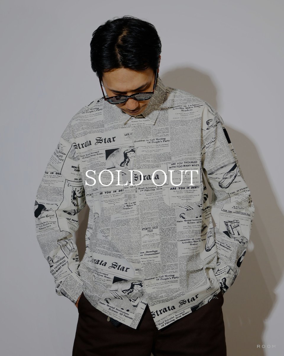 画像3: MASSES  NEWS PAIPER SHIRT (3)