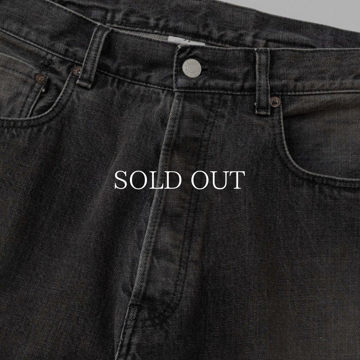 画像3: CALEE  VINTAGE REPRODUCT DENIM PANTS ＜USED BLACK＞ (3)