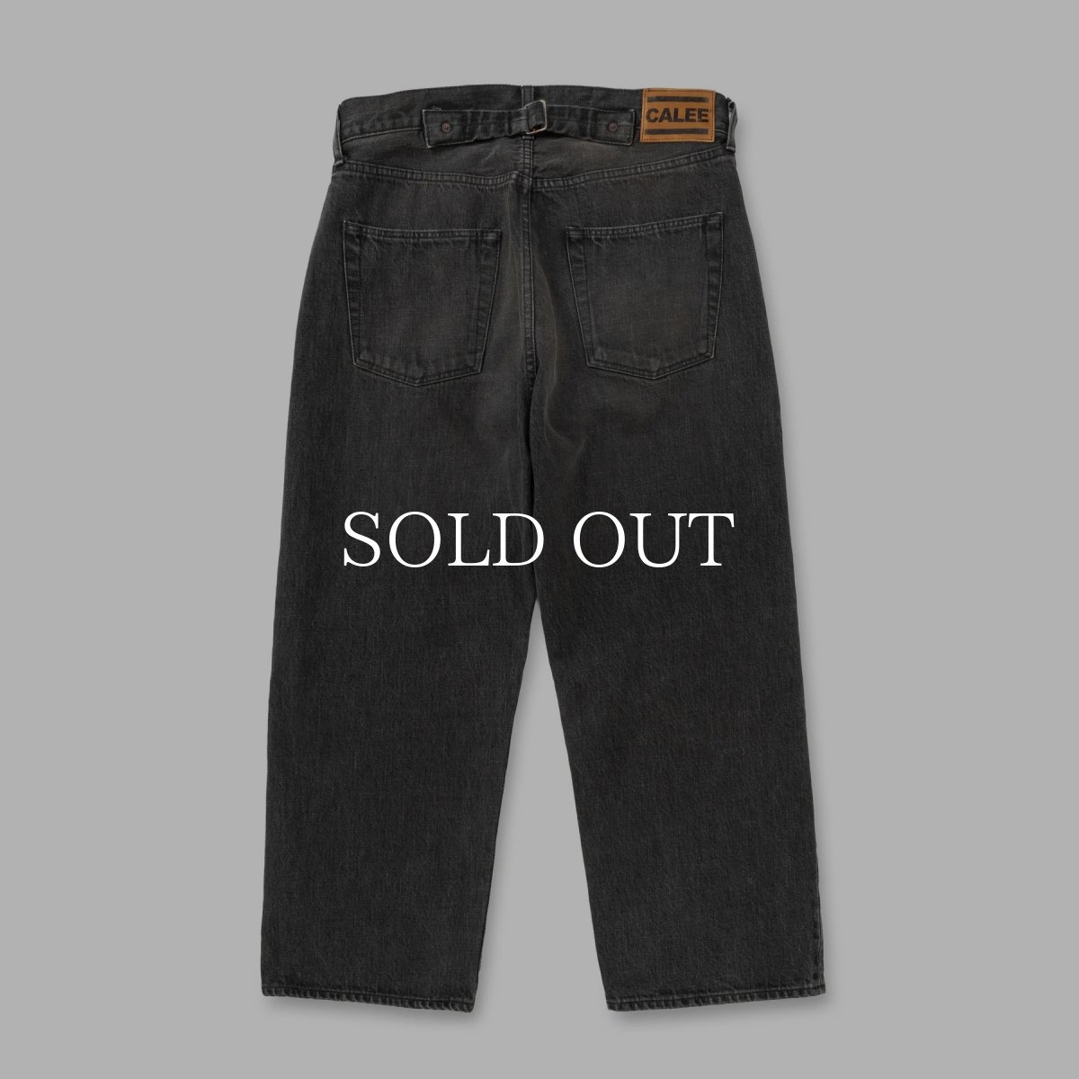 画像2: CALEE  VINTAGE REPRODUCT DENIM PANTS ＜USED BLACK＞ (2)