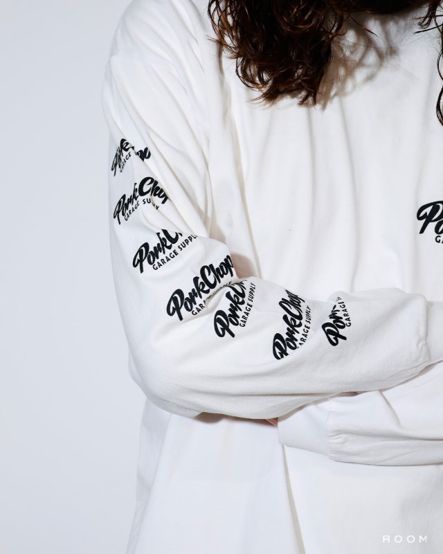 PORKCHOP GARAGE SUPPLY SCRIPT PORK L/S TEE P0493 公式通販