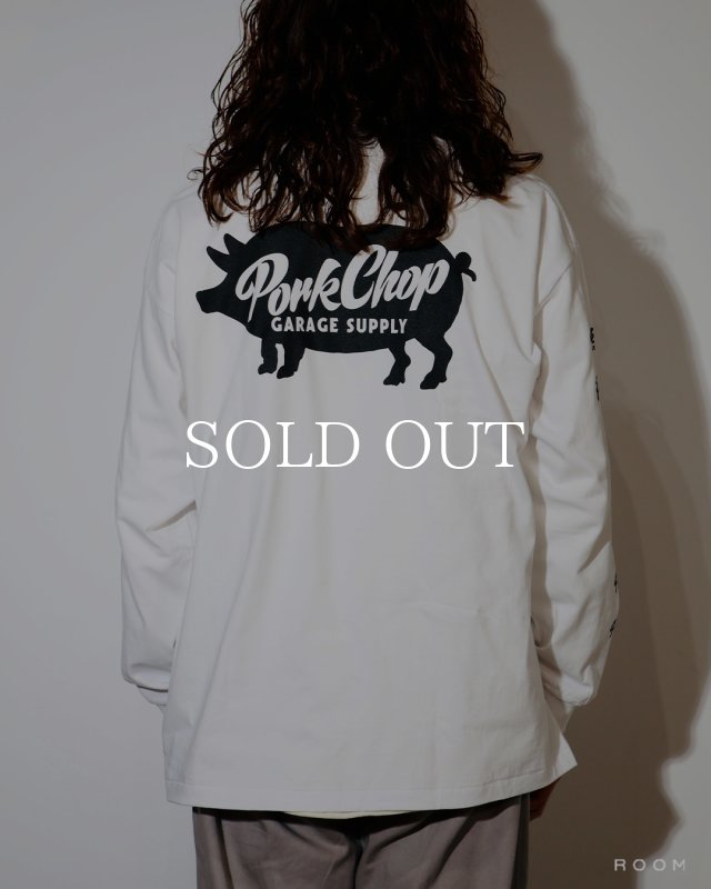 PORKCHOP GARAGE SUPPLY SCRIPT PORK L/S TEE P0493 公式通販