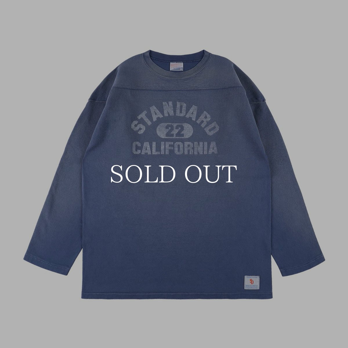 画像2: STANDARD CALIFORNIA  SD Heavyweight Football Logo Long Sleeve T Vintage Wash (2)