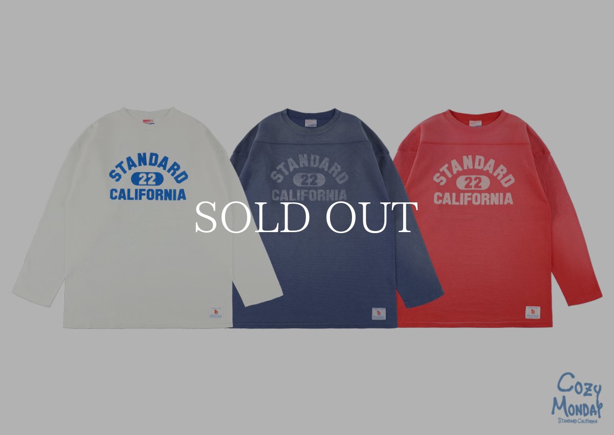 画像1: STANDARD CALIFORNIA  SD Heavyweight Football Logo Long Sleeve T Vintage Wash (1)