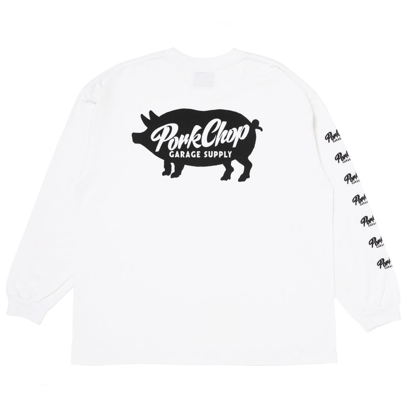 PORKCHOP GARAGE SUPPLY SCRIPT PORK L/S TEE P0493 公式通販