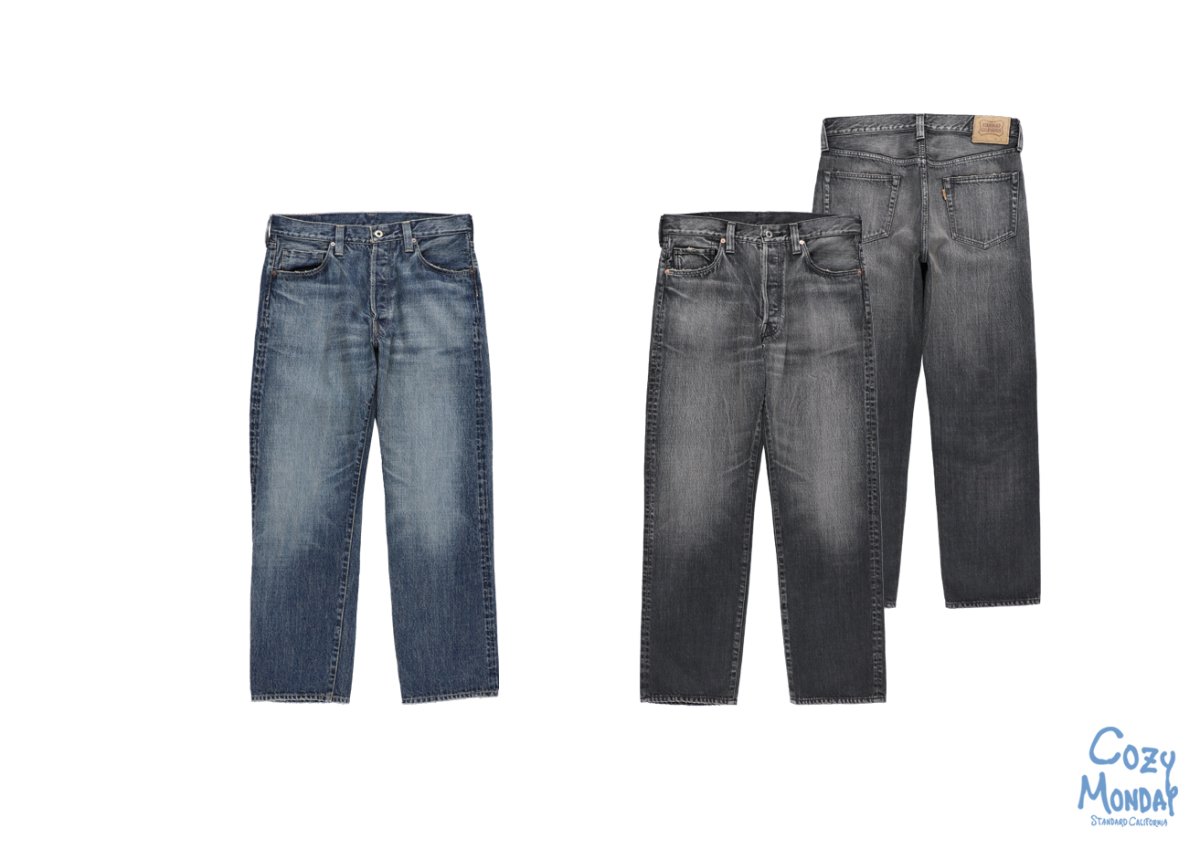 画像1: STANDARD CALIFORNIA  SD 5P Denim Pants S901 WW II Vintage Wash (1)