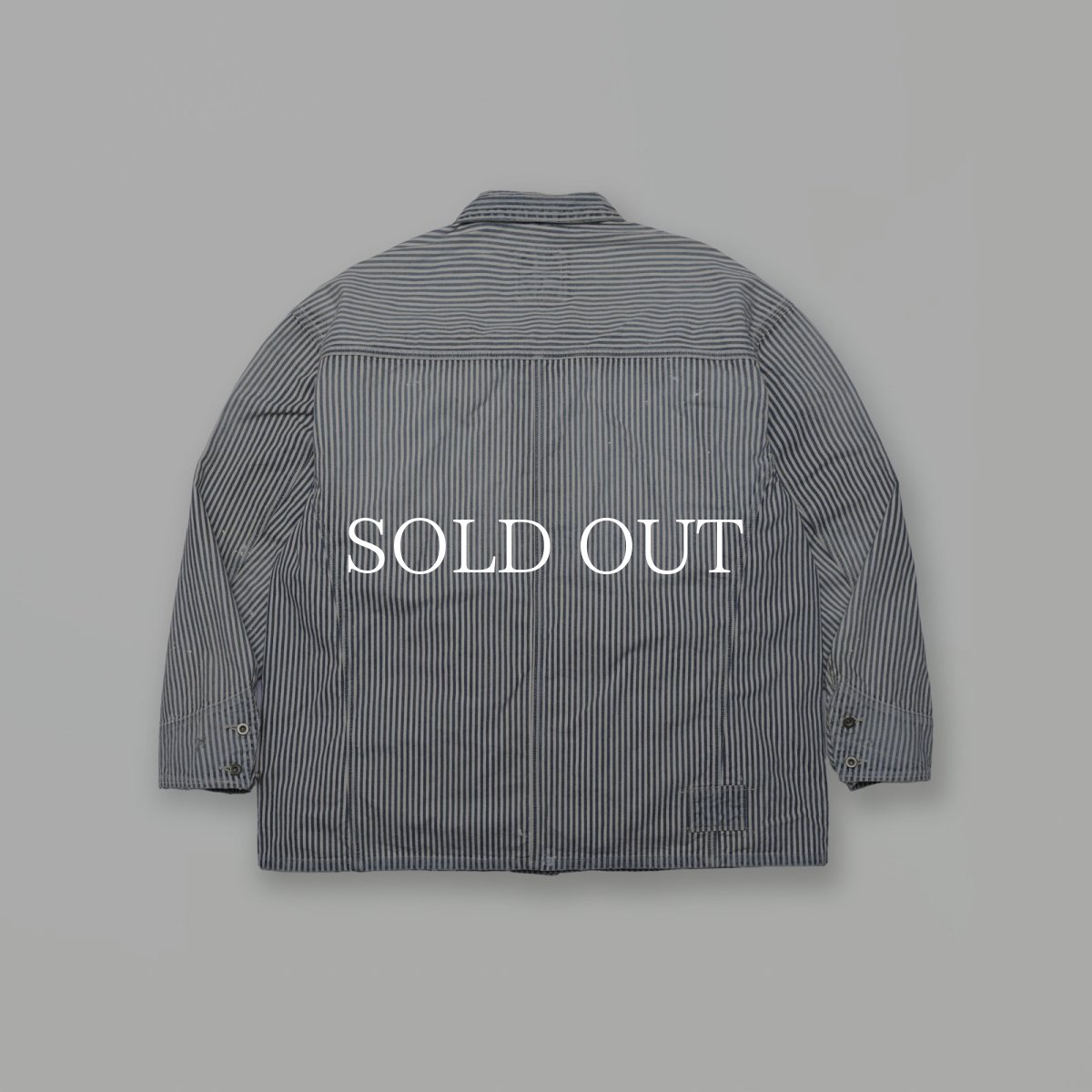画像2: MADNESS  RAILROAD HICKORY STRIPE WORK JACKET (2)