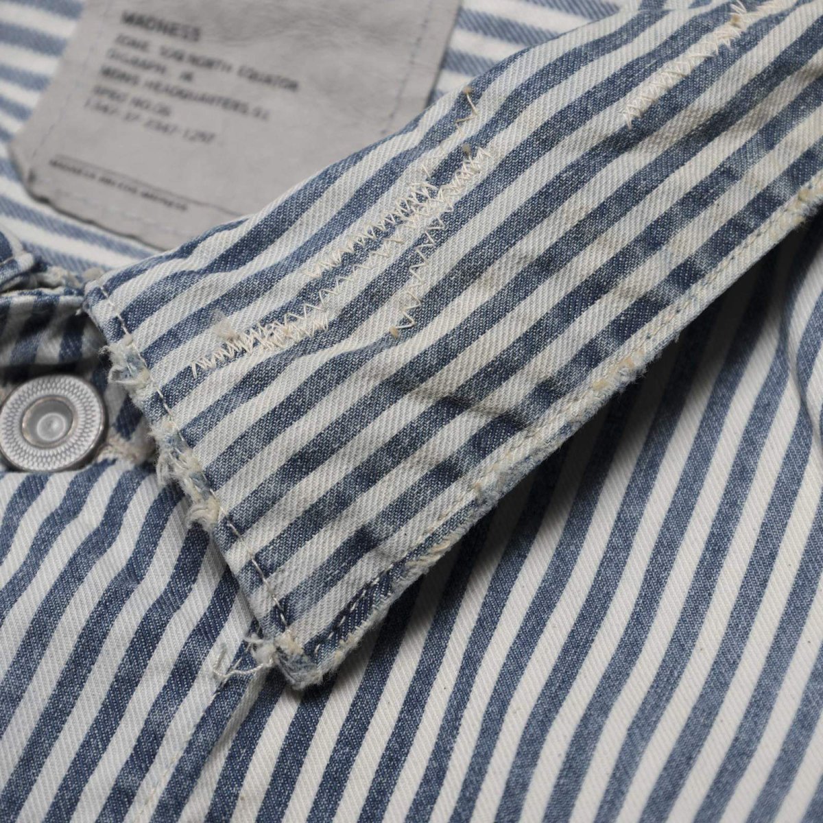 画像9: MADNESS  RAILROAD HICKORY STRIPE WORK JACKET (9)