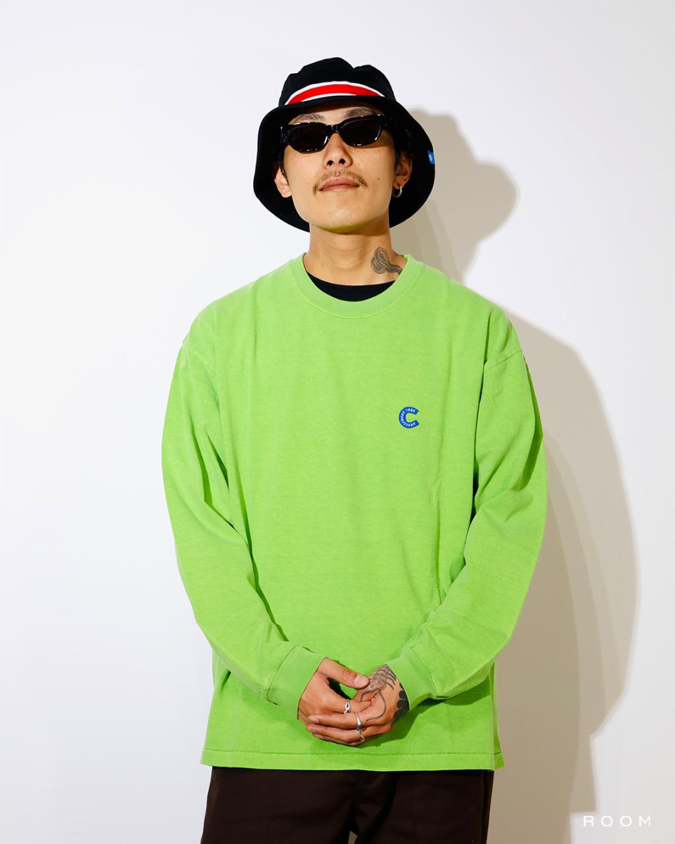 画像2: CHALLENGER  L/S PIGMENT C PATCH TEE (2)