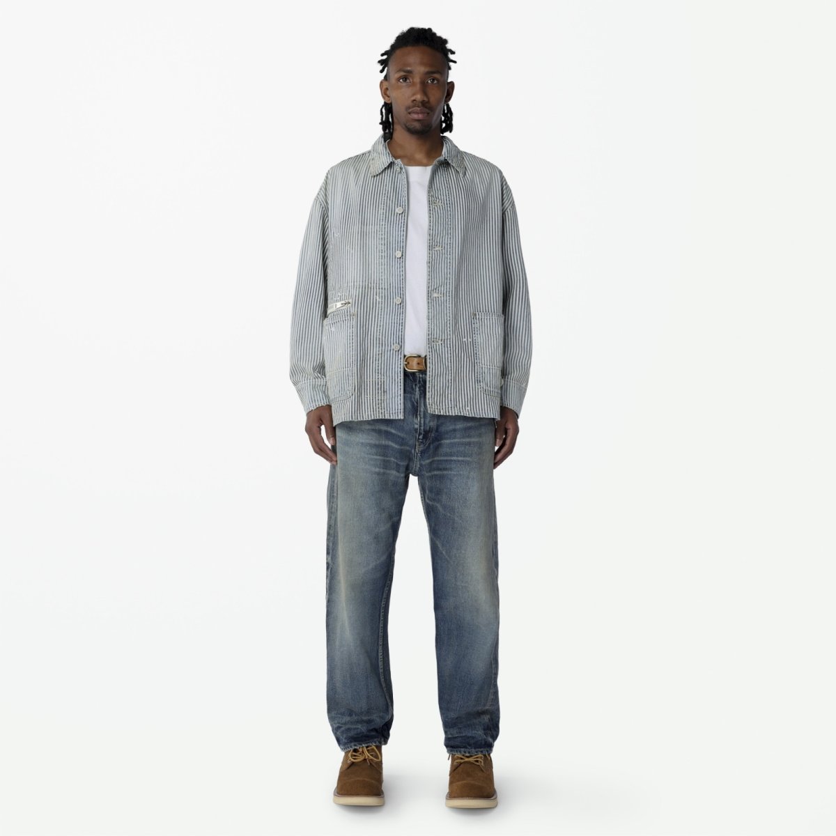 画像3: MADNESS  RAILROAD HICKORY STRIPE WORK JACKET (3)