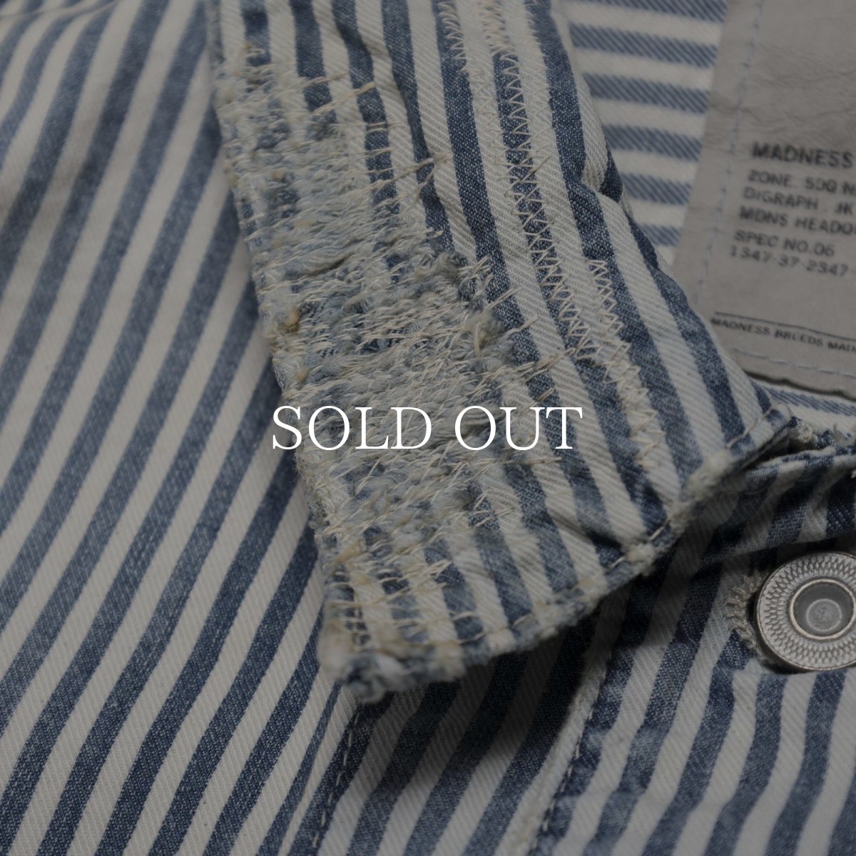 画像8: MADNESS  RAILROAD HICKORY STRIPE WORK JACKET (8)