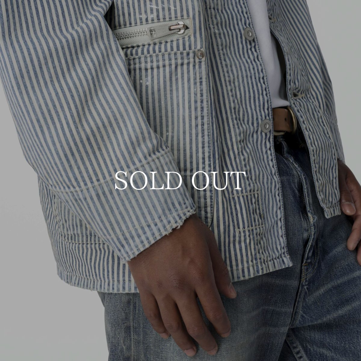 画像5: MADNESS  RAILROAD HICKORY STRIPE WORK JACKET (5)