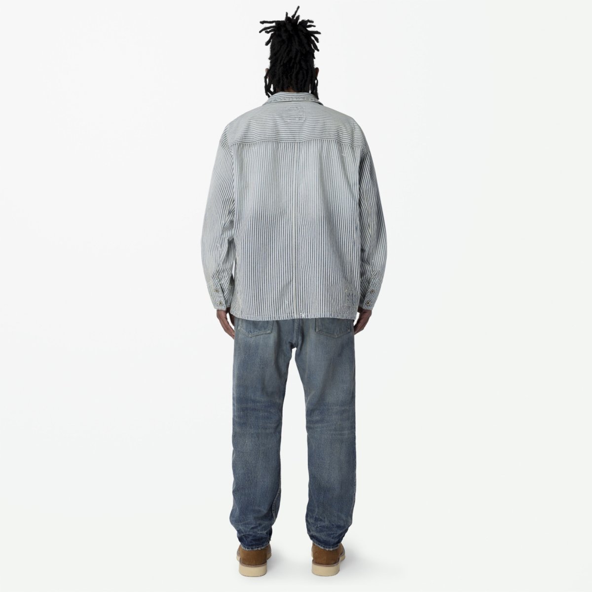 画像4: MADNESS  RAILROAD HICKORY STRIPE WORK JACKET (4)