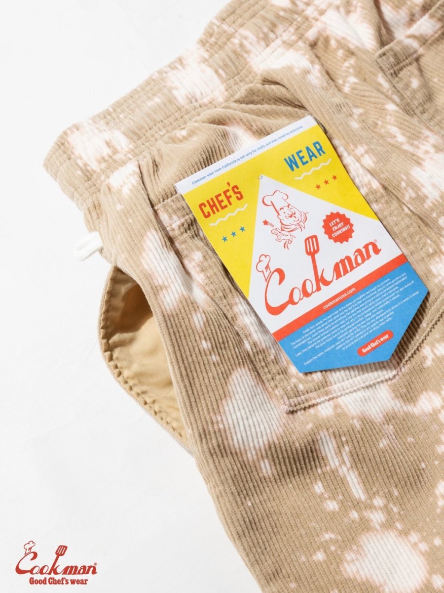画像6: COOKMAN  シェフパンツ Chef Pants Short Corduroy Bleach Beige (6)