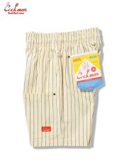 画像13: COOKMAN  シェフパンツ Chef Pants Short Front PocketHerringbone Stripe Cream (13)