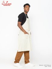 画像12: COOKMAN  ロングエプロン Long Apron Herringbone Stripe Cream (12)