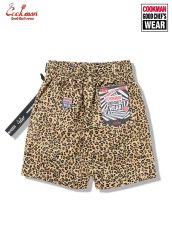 画像1: COOKMAN  シェフパンツ Chef Pants Short Black Belt Vision Leopard Beige (1)