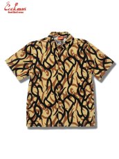 画像1: COOKMAN  ワークシャツ Work Shirts Short Sleeve Light Tribal Camo Beige (1)