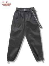 画像2: COOKMAN  シェフパンツ Chef Pants Semiwide Black Belt Vision Black (2)