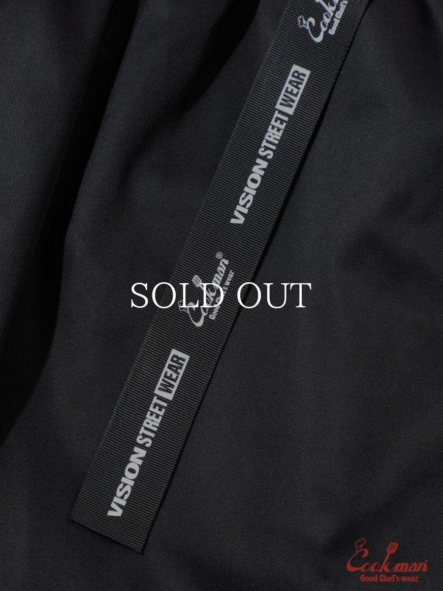 画像8: COOKMAN  シェフパンツ Chef Pants Semiwide Black Belt Vision Black (8)