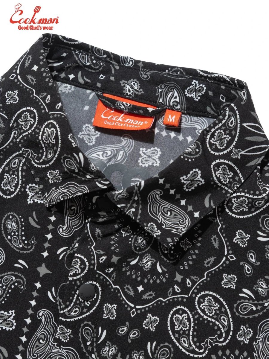 画像9: COOKMAN  ワークシャツ Work Shirts Short Sleeve Light Paisley Black (9)