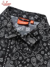 画像9: COOKMAN  ワークシャツ Work Shirts Short Sleeve Light Paisley Black (9)