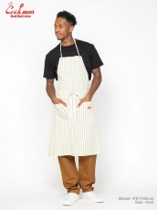 画像11: COOKMAN  ロングエプロン Long Apron Herringbone Stripe Cream (11)