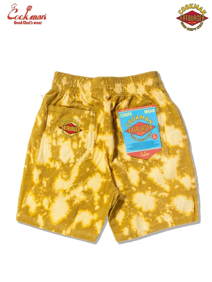 画像1: COOKMAN  シェフパンツ Chef Pants Short Corduroy FAT Bleach Yellow (1)