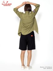 画像13: COOKMAN  シェフパンツ Chef Pants Short Linen Black (13)